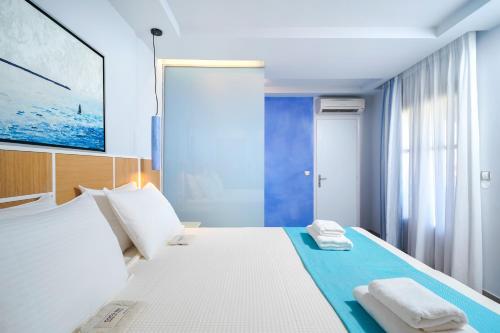 Cama o camas de una habitación en Kamelia & Semeli Hotel