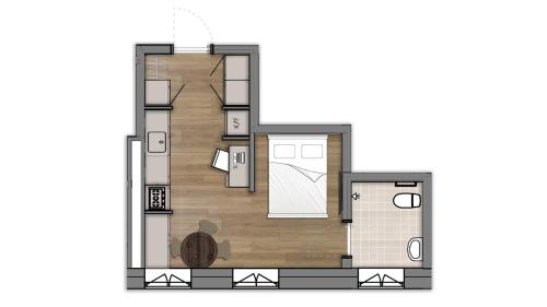 a floor plan of a small house at Live and Stay Ekmanska in Gothenburg