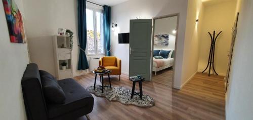 Χώρος καθιστικού στο Lavandul'Apt