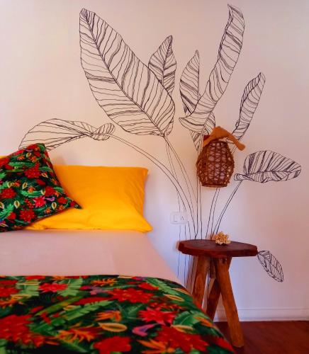 Letto o letti in una camera di Hotel Cabañas Puesta del Sol