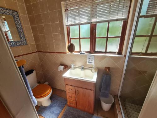 une salle de bain avec toilettes, lavabo et fenêtre dans l'établissement 4 You SELF-CATERING ACCOMMODATION, à Centurion