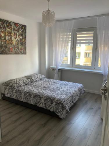 Posteľ alebo postele v izbe v ubytovaní Apartamenty Marii Konopnickiej