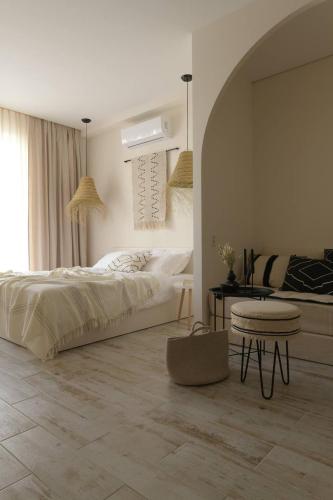Кровать или кровати в номере Residential complex New England