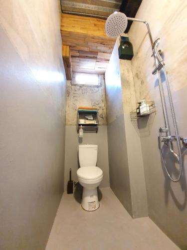 a bathroom with a toilet and a shower at 小巷窄 in Tainan