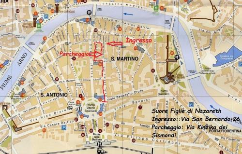 a map of the city of madrid at Casa per ferie religiosa Figlie di Nazareth in Pisa