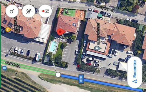 a site map of a house with buildings at Camere da Mirella in Lazise