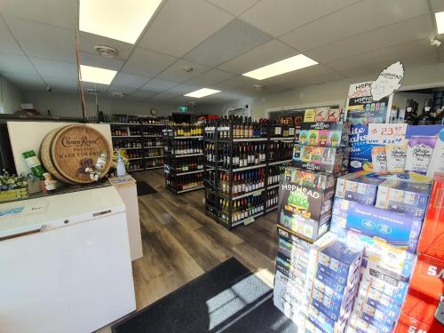 a store filled with books and other items at Sundre Motor Inn in Sundre