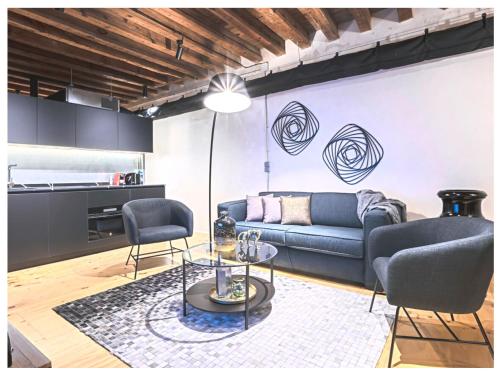 Χώρος καθιστικού στο Casa Palacio Rodrigo de la Fuente by Príncipe David - Seis Apartamentos de Lujo -