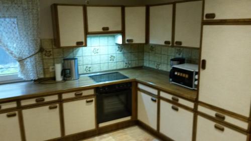 Kuchyň nebo kuchyňský kout v ubytování WohnHaus21