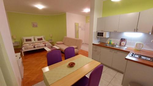 Kuchyň nebo kuchyňský kout v ubytování IstraNova Apartments