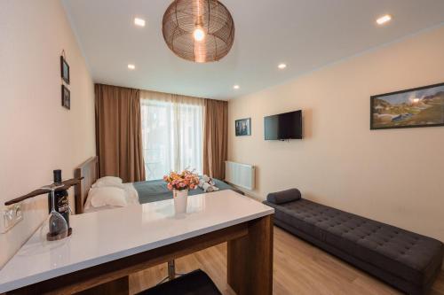 Zona d'estar a New Gudauri Apartment Loft 2 N332