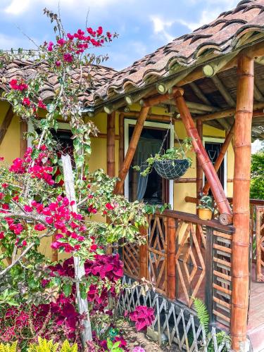 Jardín al aire libre en Cabaña Numbana San Agustín
