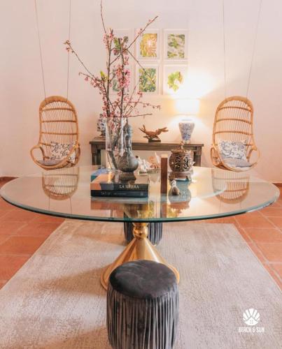 Χώρος καθιστικού στο Lux Villa Casa de Campo
