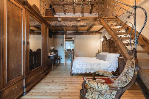 Кровать или кровати в номере Agriturismo Bon Tajer