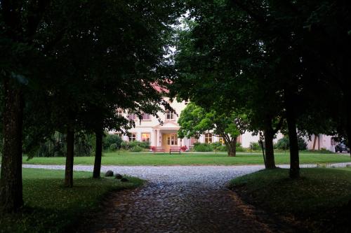Κήπος έξω από το Relais & Châteaux Gutshaus Stolpe