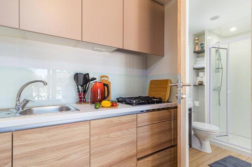 Dapur atau dapur kecil di Hemy Casa - Lux Mobile Homes