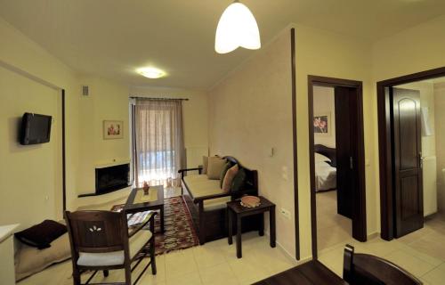 TV a/nebo společenská místnost v ubytování Dianthos Guesthouse