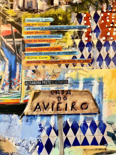 a painting of a street sign in front at Villa Rio by Valada Village in Valada