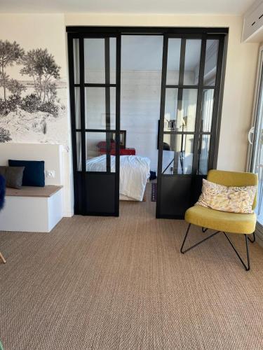 Χώρος καθιστικού στο Appartement de standing vue mer 63 m2