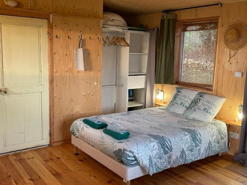 Postel nebo postele na pokoji v ubytování Chalet panoramique et moderne tout confort