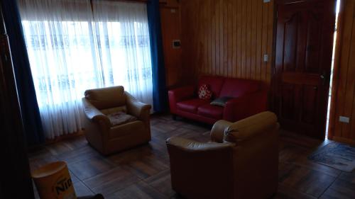 Zona de estar de Cabañas curacautin