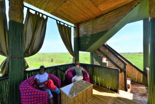 Balkón nebo terasa v ubytování Little Okavango Camp Serengeti, A Tent with a View Safaris