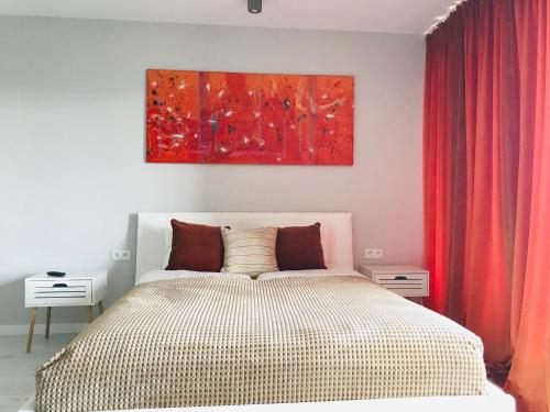 Postel nebo postele na pokoji v ubytování Apartament Przewidoki