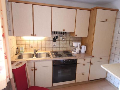 Kuchyňa alebo kuchynka v ubytovaní Apartment with garden in Leogang, Salzburg