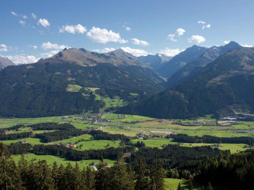 a view of a valley in the mountains at Apartment in Mittersill near the ski area in Mittersill