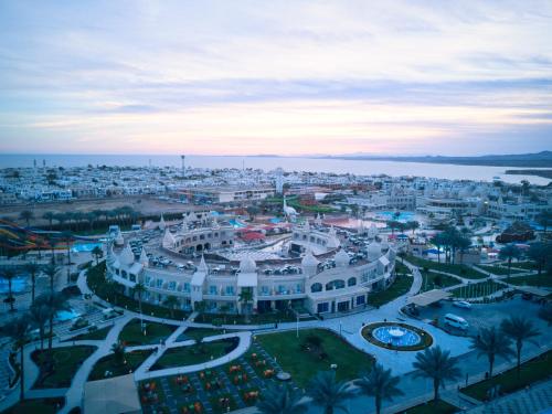 an aerial view of a city with a building at Pickalbatros Aqua Blu Sharm El Sheikh in Sharm El Sheikh