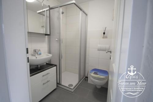 Koupelna v ubytování Chillmöwe
