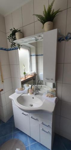 Bilik mandi di Ferienwohnung da Salvatore