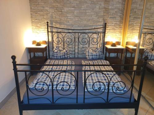 Katil atau katil-katil dalam bilik di Ferienwohnung da Salvatore