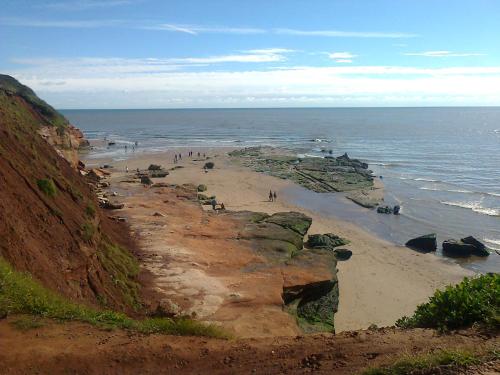 a group of people on a beach near the ocean at Courtbrook Farm in Exeter