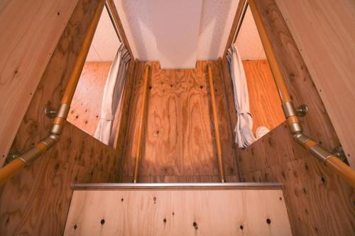 an overhead view of a wooden door in a house at Manabiamu 4F - Vacation STAY 43656v in Maizuru