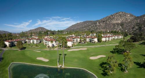 an aerial view of the golf course at a resort at Hyatt Vacation Club at the Welk, San Diego in Escondido