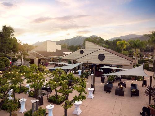 an overhead view of a building with tables and chairs at Hyatt Vacation Club at the Welk, San Diego in Escondido