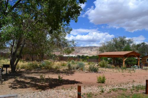 a gazebo in the middle of a field at Escalante Outfitters in Escalante