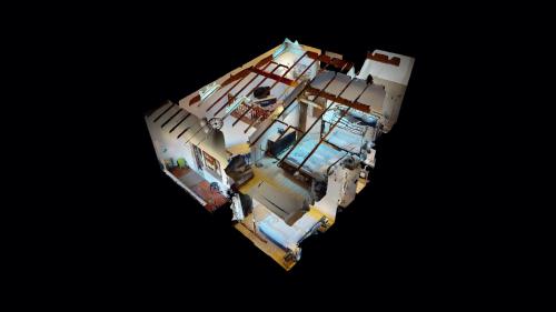 a model of a house withizonsizons at Beautiful 2 bedrooms apartment, perfectly located in Saillon in Saillon