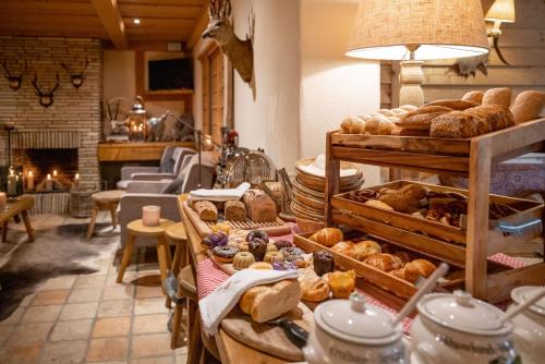 a bakery with a bunch of bread and pastries at Princess Bergfrieden in Seefeld in Tirol