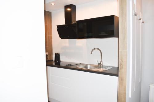 Dapur atau dapur kecil di Hostel Przed Świtem