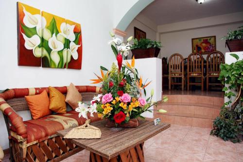 Χώρος καθιστικού στο Hostal Casa Blanca