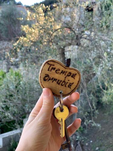 a person holding a heart key with the words happy dividends at Il Vecchio Ulivo Sa Tanca in Ussàssai
