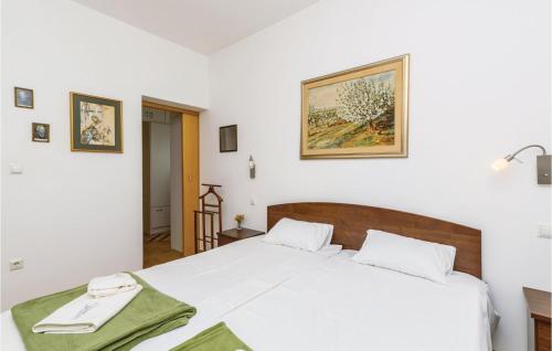 Cama o camas de una habitación en Gorgeous Home In Starjak With Wifi