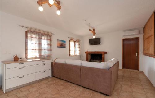 a large bathroom with a large tub and a fireplace at Pet Friendly Home In Cara in Zavalatica