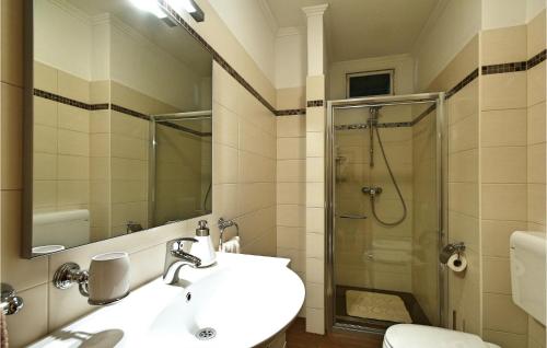 Kylpyhuone majoituspaikassa Beautiful Home In Motovun With 2 Bedrooms, Wifi And Private Swimming Pool