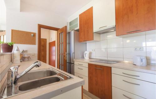 Ett kök eller pentry på Beautiful Apartment In Kastel Kambelovac With Wifi