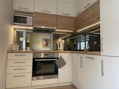 Кухня или мини-кухня в Apartament PARYŻ
