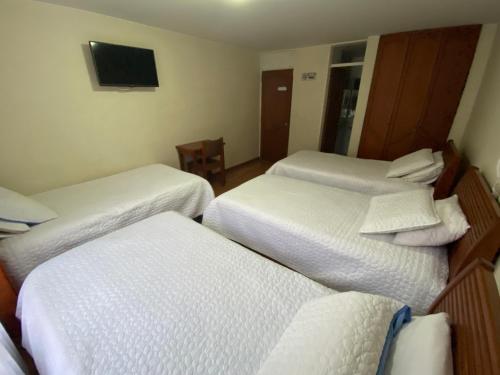 Postel nebo postele na pokoji v ubytování Hotel Castillo Real