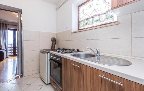 Dapur atau dapur kecil di Gorgeous Apartment In Rukavac With Wifi